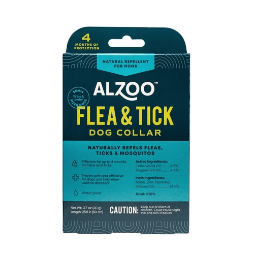 ALZOO Plant-Based Flea & Tick Collar for Medium Dogs