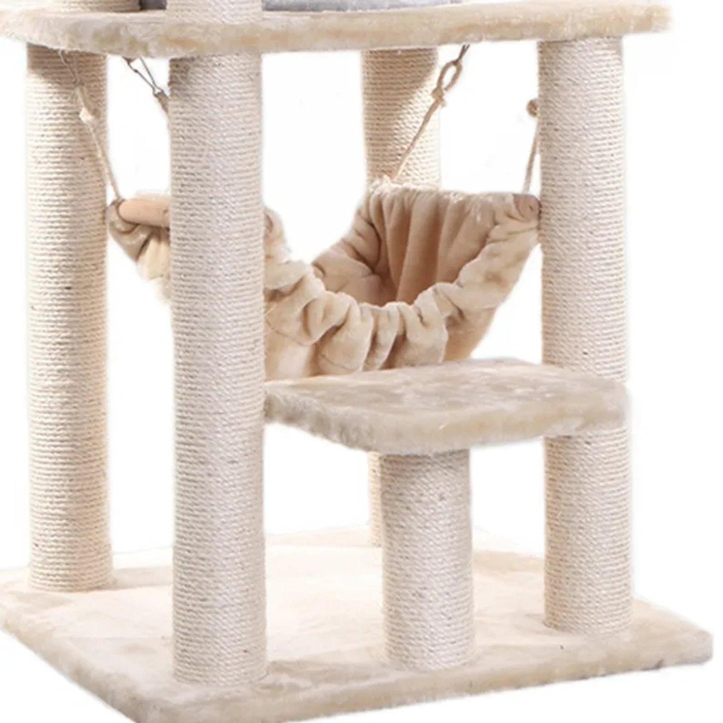 Armarkat Deluxe 65" Cat Tree with Hammock and Playhouse