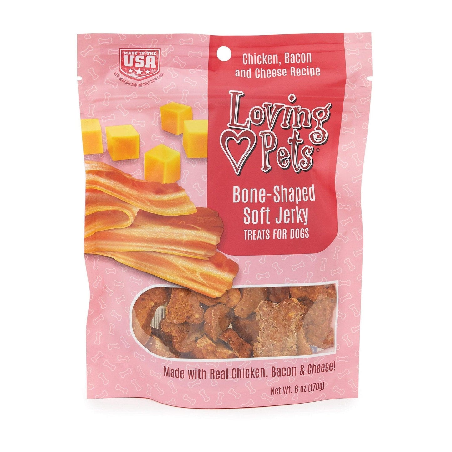 Bacon & Cheese Soft Jerky Treats for Dogs - 6oz