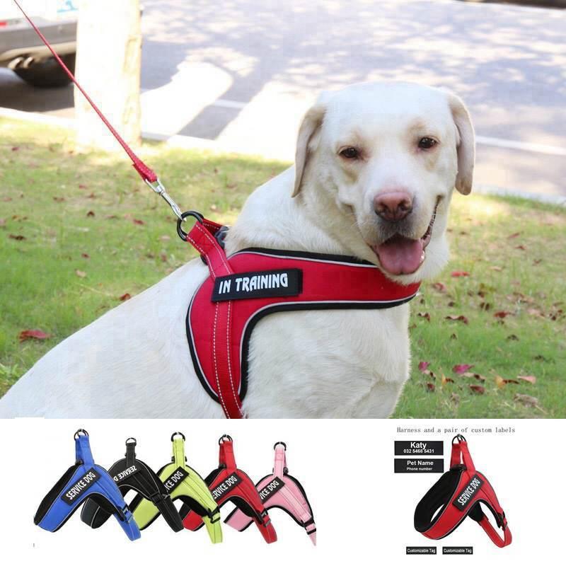 Breathable Reflective Dog Harness Vest With Customizable Velcro Design
