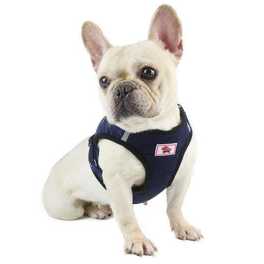 Breathable Vest-Style Puppy Chest Harness With Traction Rope
