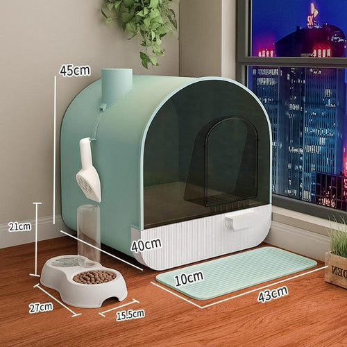 Ultimate Odor-Free Enclosed Cat Litter Box With Smart Features – Odor Control & Hygiene | The PetRiot