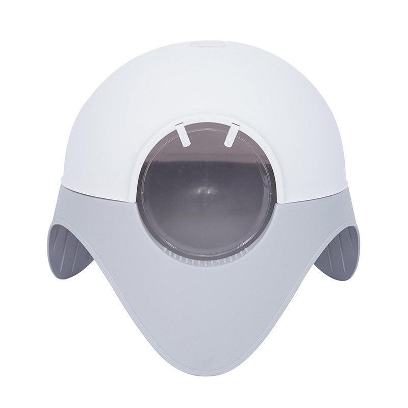 Snowy Space Pod Cat Litter Box – Enclosed, Easy Clean & Odor Control | The PetRiot