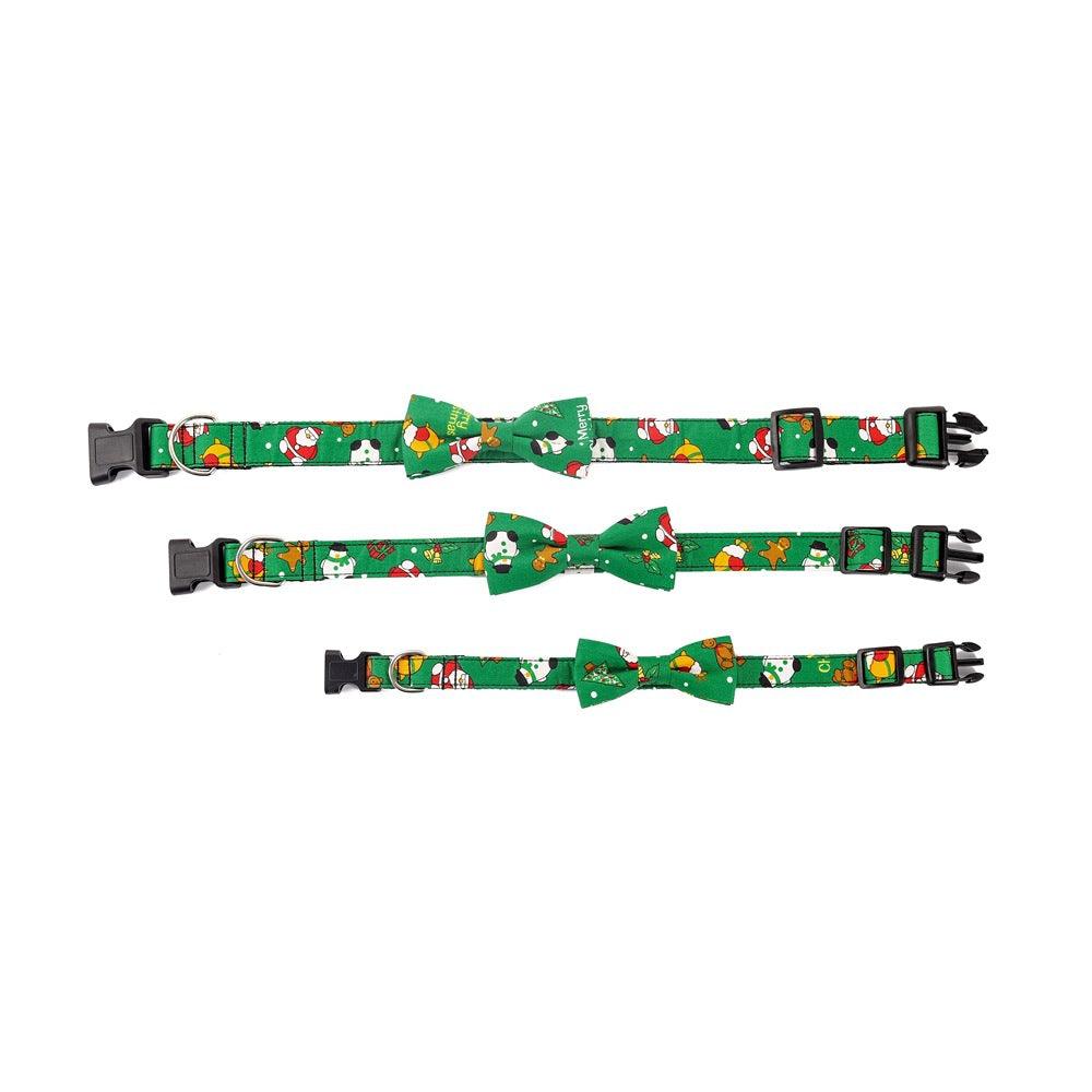 Festive Printed Christmas Dog Collar - Stylish Pet Accessory