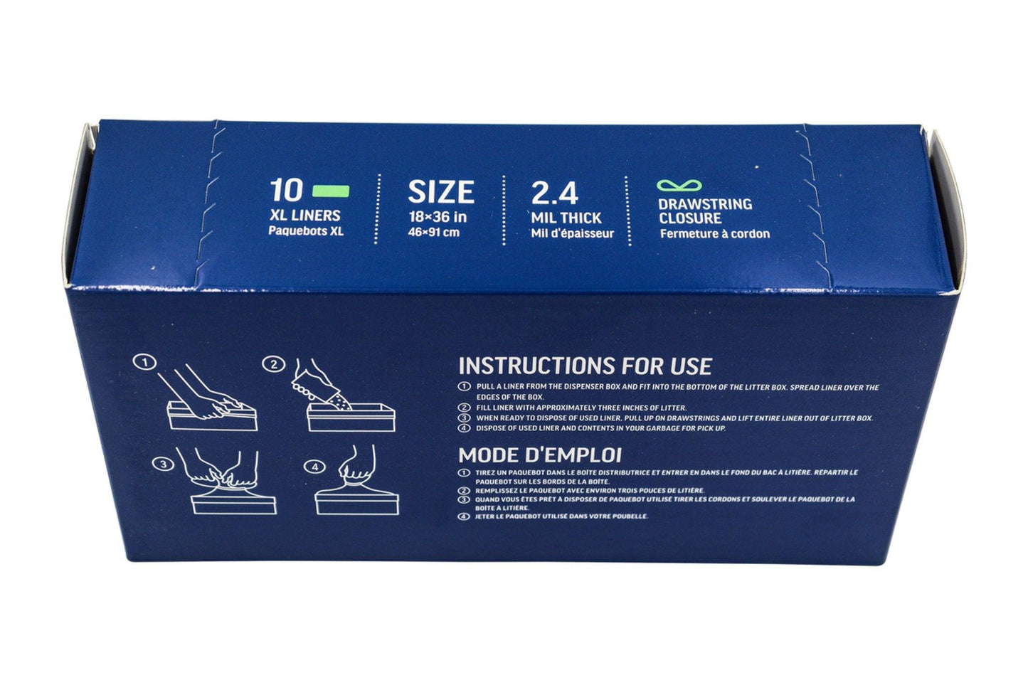 Catfidence Heavy-Duty Anti-Microbial Jumbo Cat Pan Liners