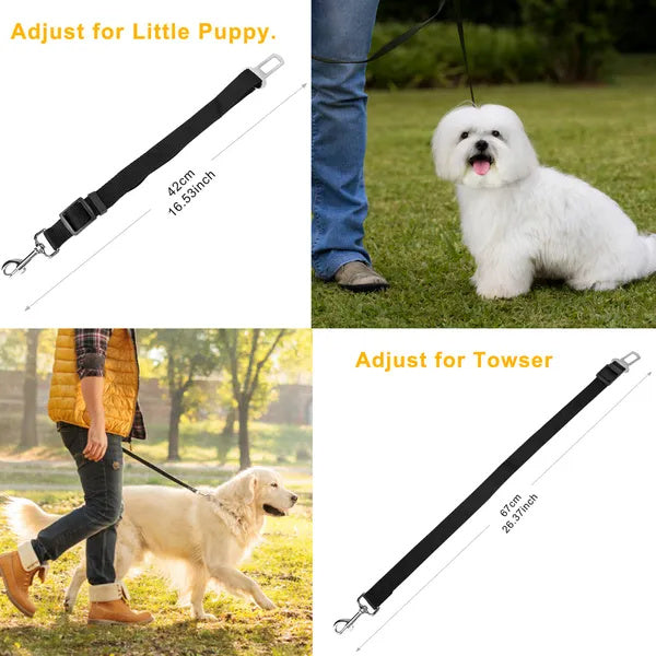 2Pcs Dog Seat Adjustable Belt Leash
