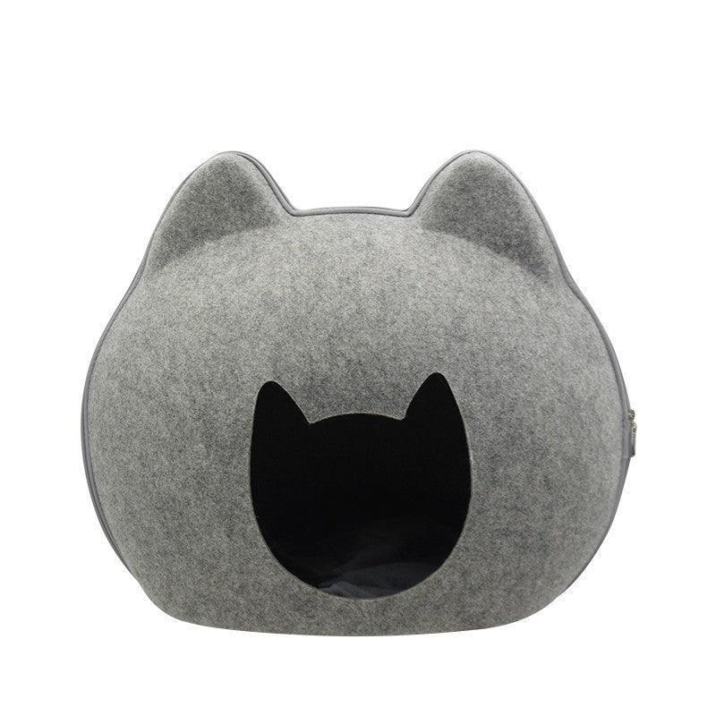 Cozy Haven Cat House & Litter Combo – Felt Cat Bed with Built-in Litter Box | The PetRiot