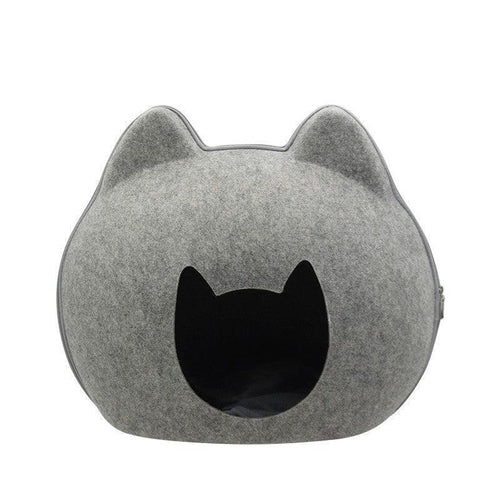 Cozy Haven Cat House & Litter Combo – Felt Cat Bed with Built-in Litter Box | The PetRiot