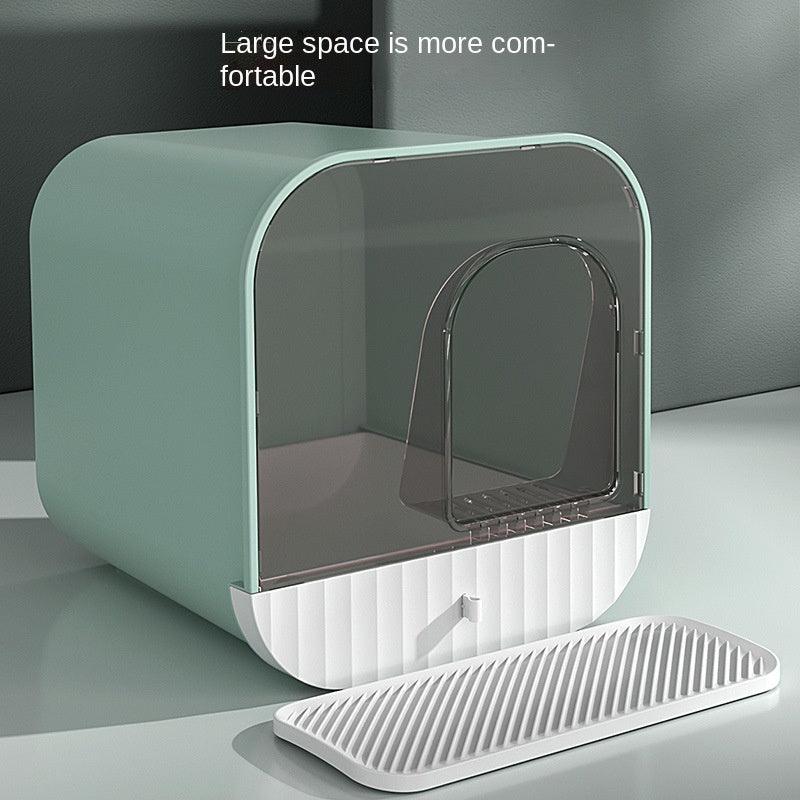 Enclosed Splash-Proof Cat Litter Box with Drawer Design – The PetRiot