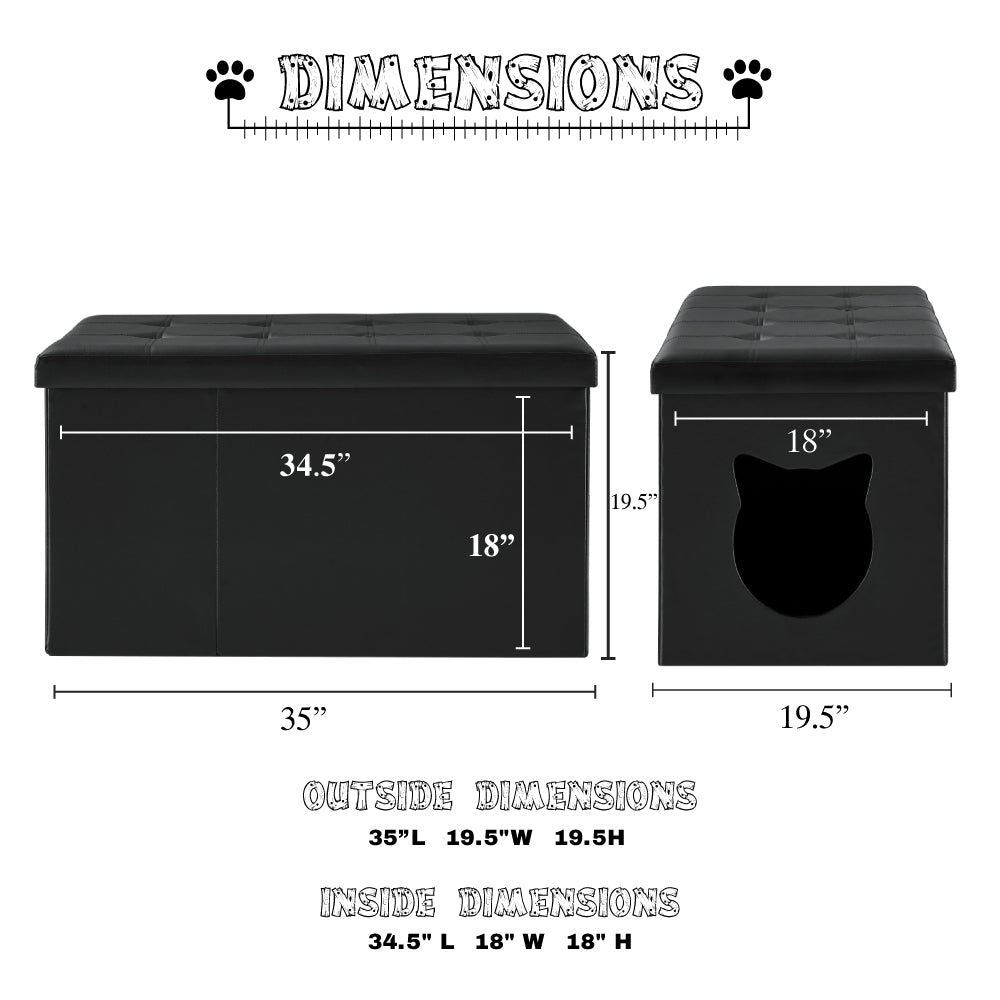 Designer Cat Litter Box Enclosure Ottoman – Hidden Washroom Bench from The PetRiot