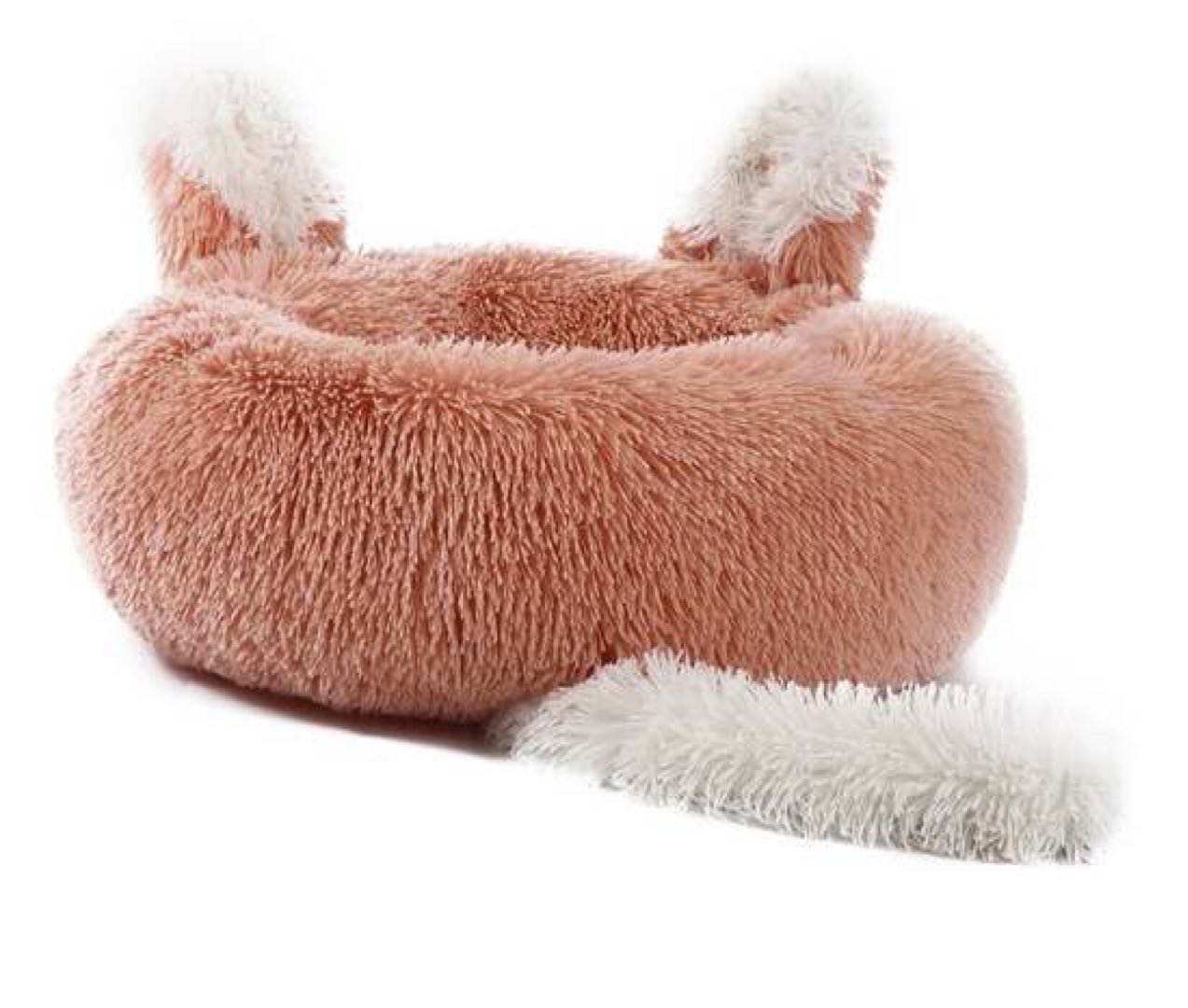 Plush Pet Bed with Ears and Tail for Pets