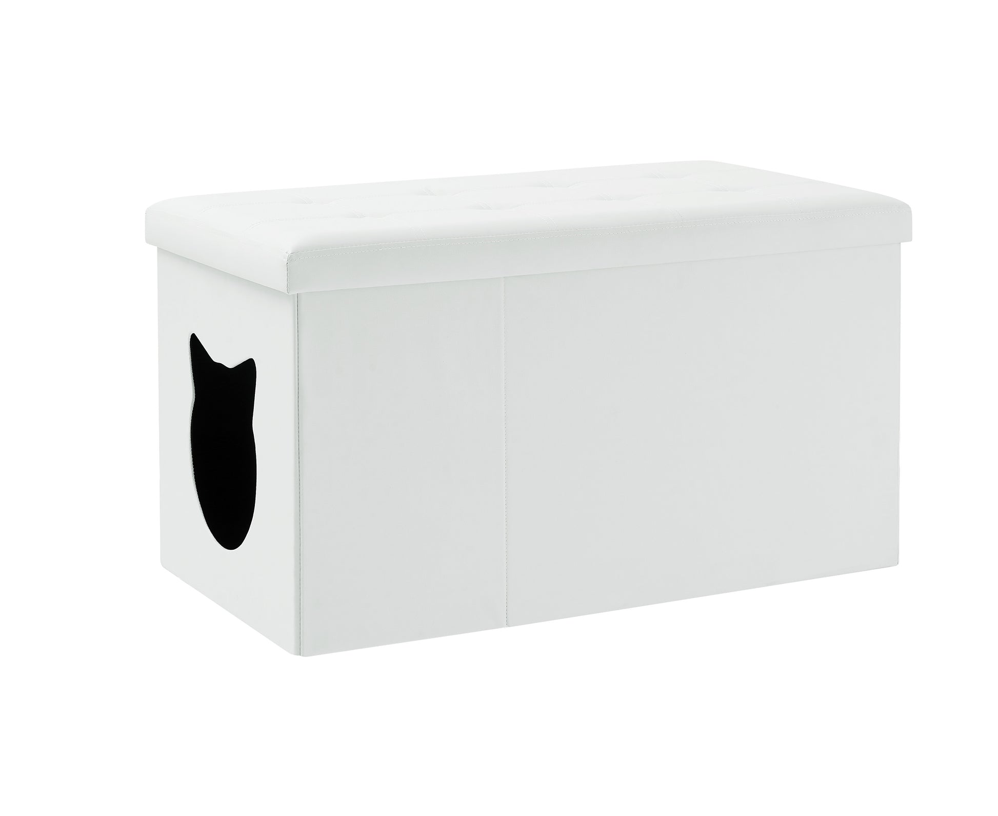Designer Cat Litter Box Enclosure Ottoman – Hidden Washroom Bench from The PetRiot