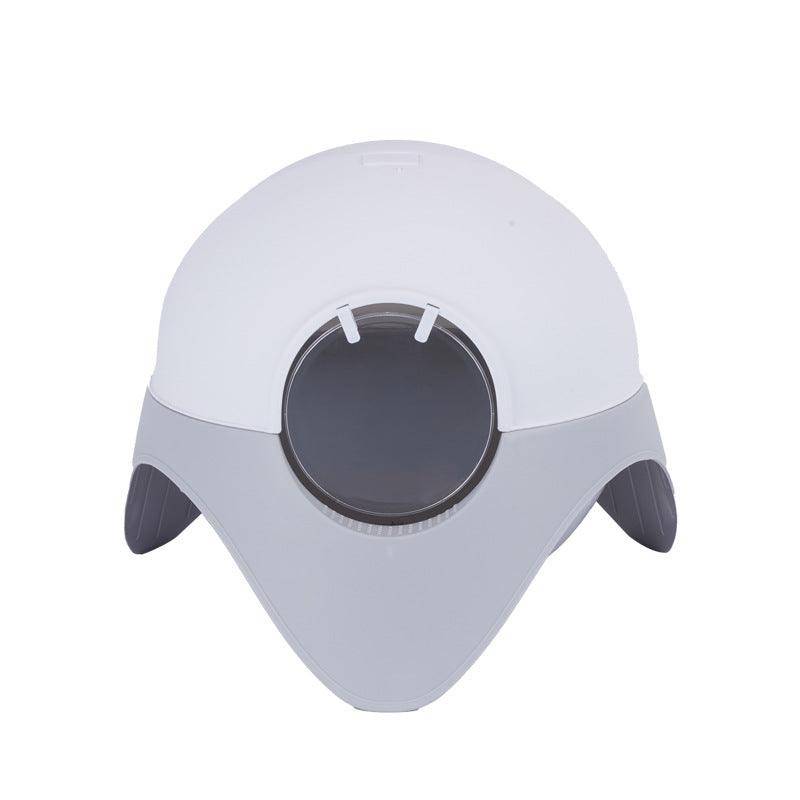 Snowy Space Pod Cat Litter Box – Enclosed, Easy Clean & Odor Control | The PetRiot
