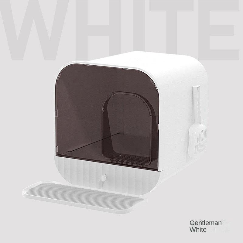 Enclosed Splash-Proof Cat Litter Box with Drawer Design – The PetRiot