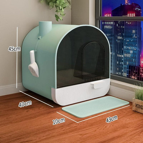 Ultimate Odor-Free Enclosed Cat Litter Box With Smart Features – Odor Control & Hygiene | The PetRiot