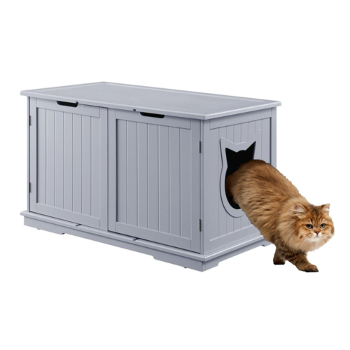 X-Large Cat Washroom Bench – Hidden Litter Box Enclosure Furniture
