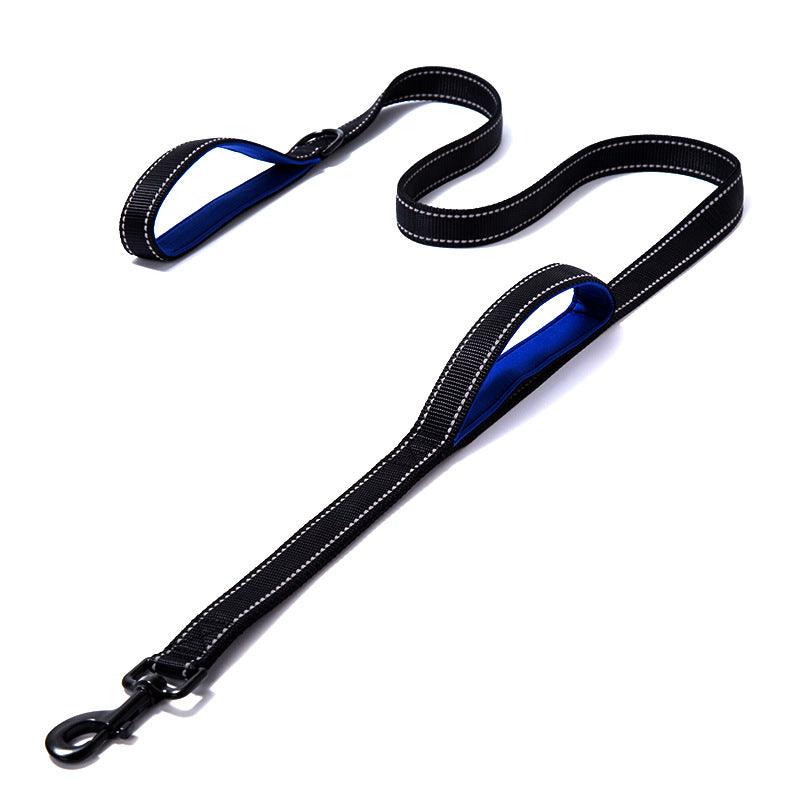 Reflective Nylon Double Thickened Dog Leash - Enhanced Visibility And