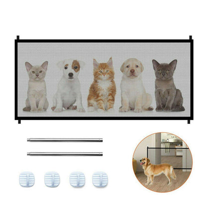 Portable Mesh Safety Gate For Pets - Secure And Stylish Pet Enclosure