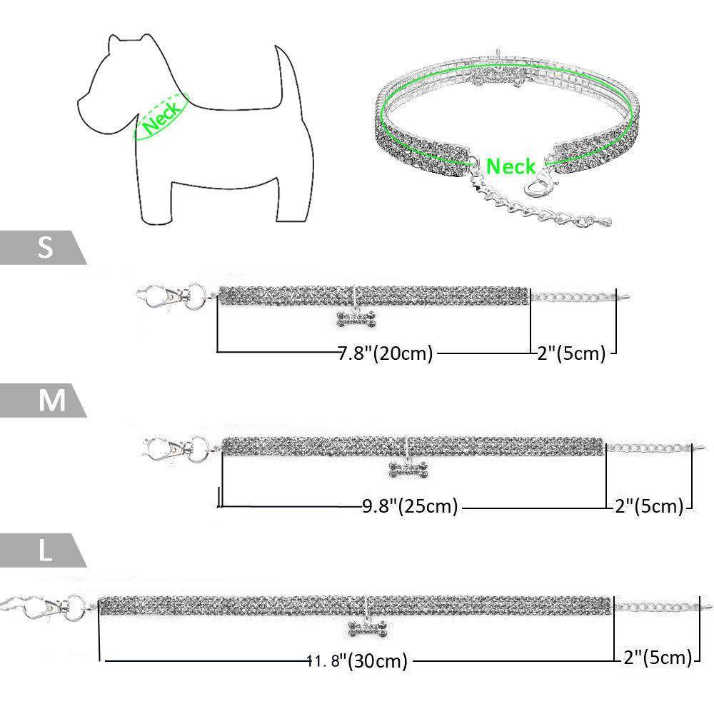 Elegant Diamond Mix Pet Collar
