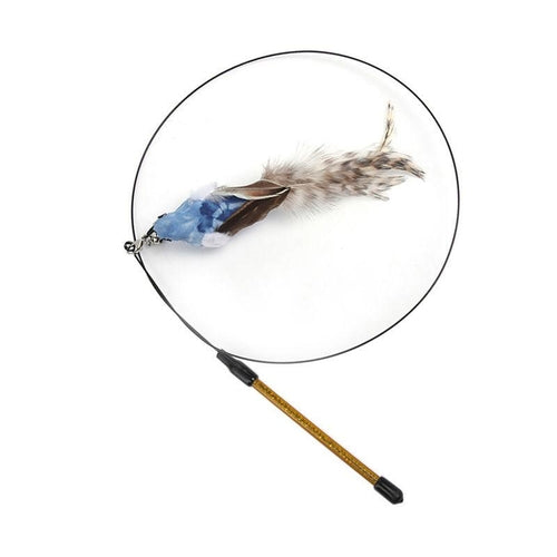 Interactive Feather Cat Teaser Stick