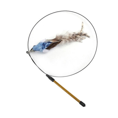 Interactive Feather Cat Teaser Stick