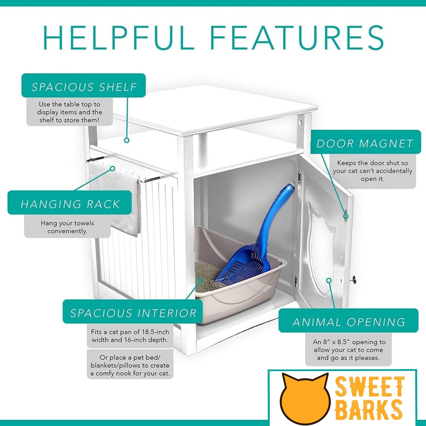 Nightstand Pet House - Litter Box Furniture