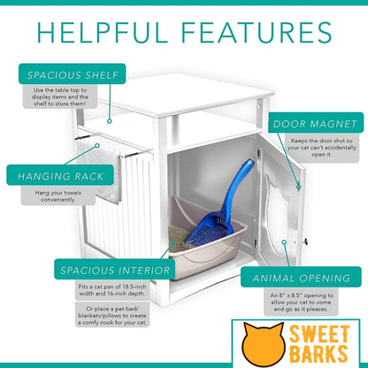 Nightstand Pet House - Litter Box Furniture