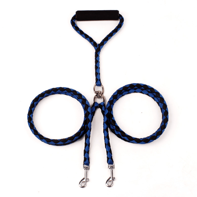 Double-Ended Hand-Knitted Braided Rope Dog Leash