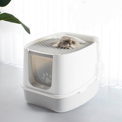 Fashionable Enclosed Cat Litter Box with Anti-Splash Design for Cats | The PetRiot