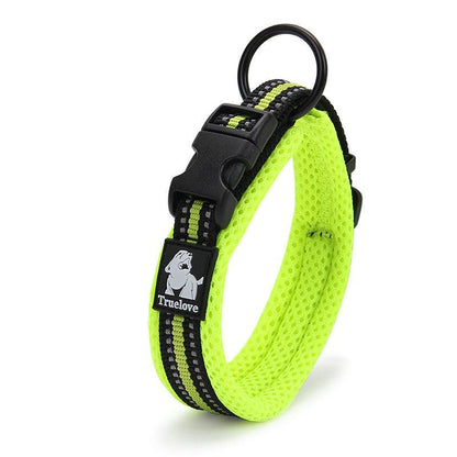 Reflective Mesh Dog Collar with Stainless Steel Buckle