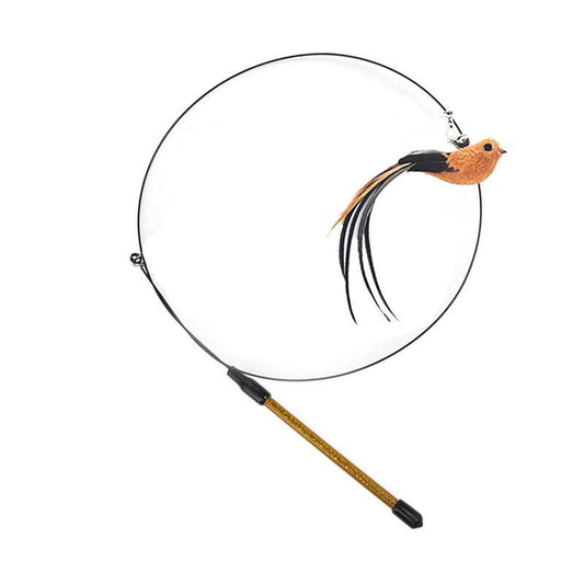 Interactive Feather Cat Teaser Stick