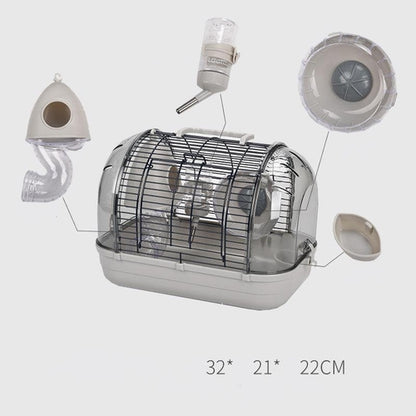 Japanese Elegance: Transparent Base Luxury Hamster Cage