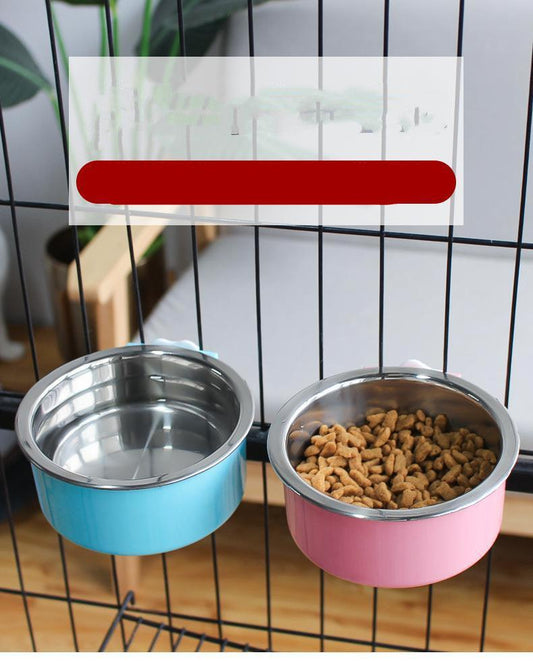 Hanging Stainless Steel Pet Bowl