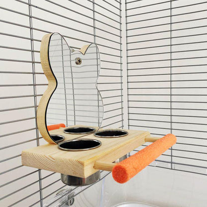 Interactive Parrot Puzzle Bird Toy With Stainless Steel Claw Stand