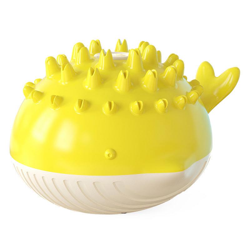 Yellow spiky ball on a white background - The PetRiot