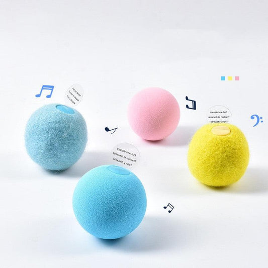 Interactive Sound-Generating Catnip Ball Toy For Cats