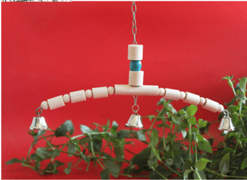 Wooden Jungle Gym Interactive Bird Toy