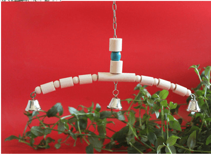 Wooden Jungle Gym Interactive Bird Toy
