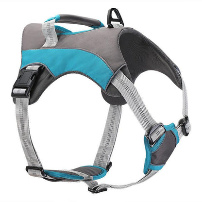 Reflective Chest Strap Dog Leash Set With Towing Rope