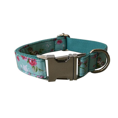 Rose Garden Dog Collar And Leash Set