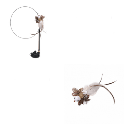 Interactive Feather Cat Teaser Stick