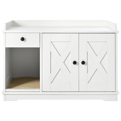 Litter Box Furniture Hidden with Cat Litter