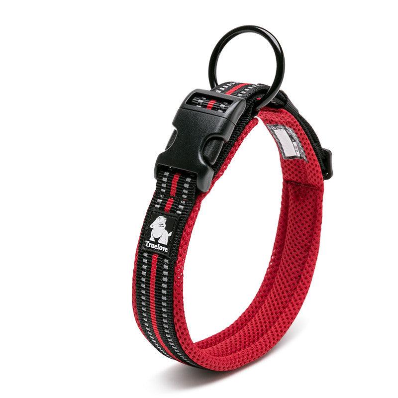 Reflective Mesh Dog Collar with Stainless Steel Buckle
