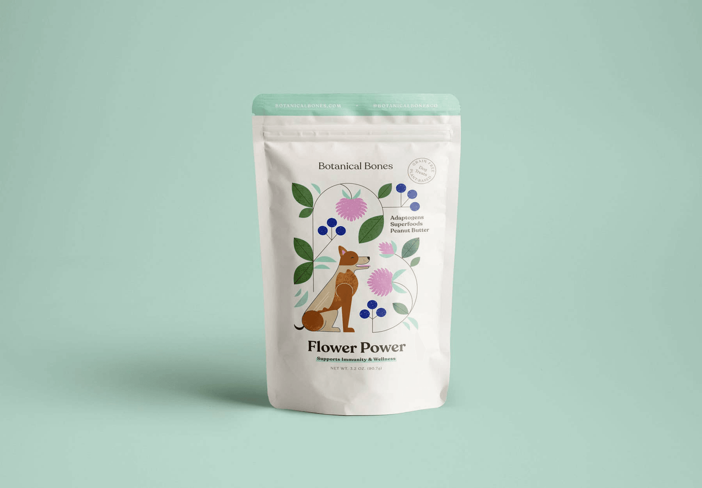 Flower Power Superfood Dog Treats for Immune Support and Longevity