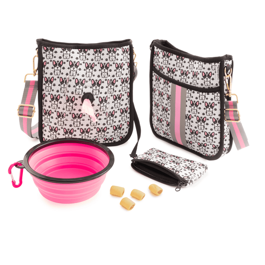 Trendy French Bulldog Messenger Bag Set