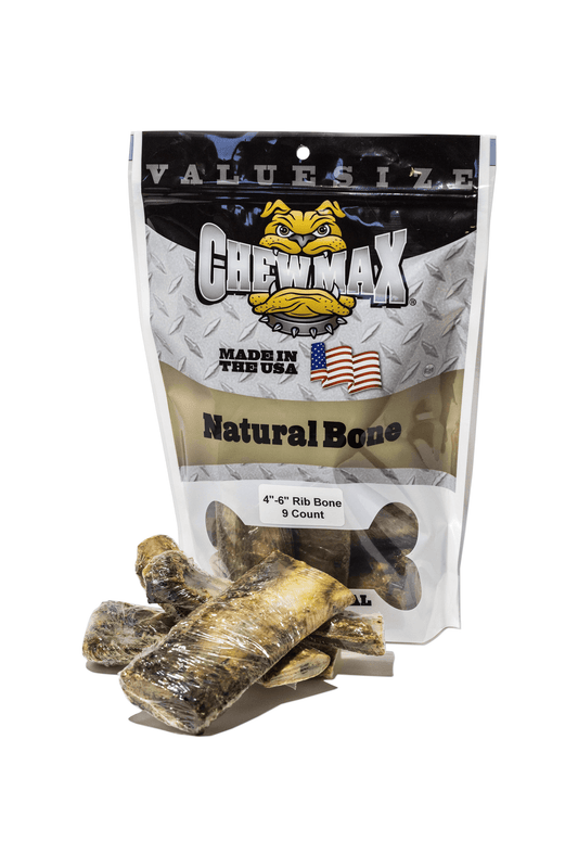 Natural Slow-Roasted Rib Beef Bone Chews for Dogs - 9 Count