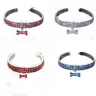 Elegant Diamond Mix Pet Collar