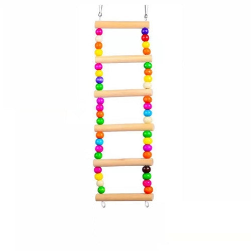 Peony Paradise Wooden Bird Swing And Biting Toy Set