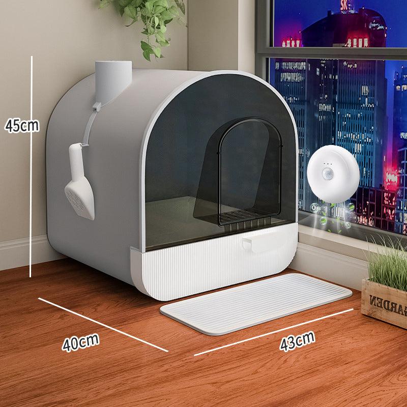 Ultimate Odor-Free Enclosed Cat Litter Box With Smart Features