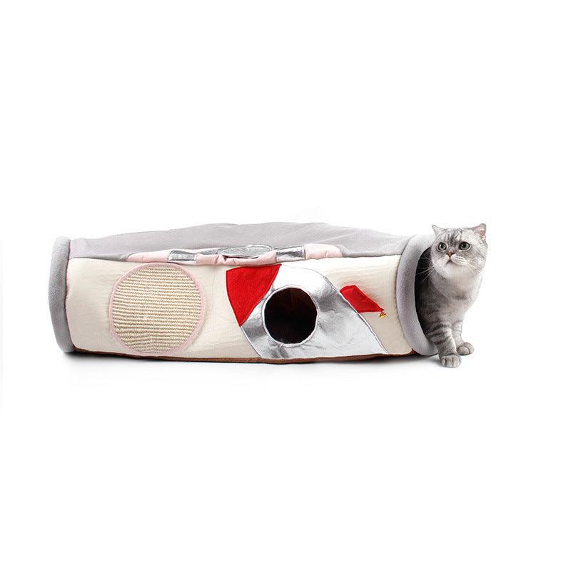 Foldable Semi-Enclosed Cat Scratcher And Hideaway Litter Box